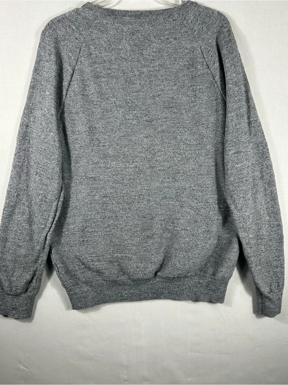 J.Crew Men’s Heather Gray Crewneck Sweater Lightweight Knit Pullover